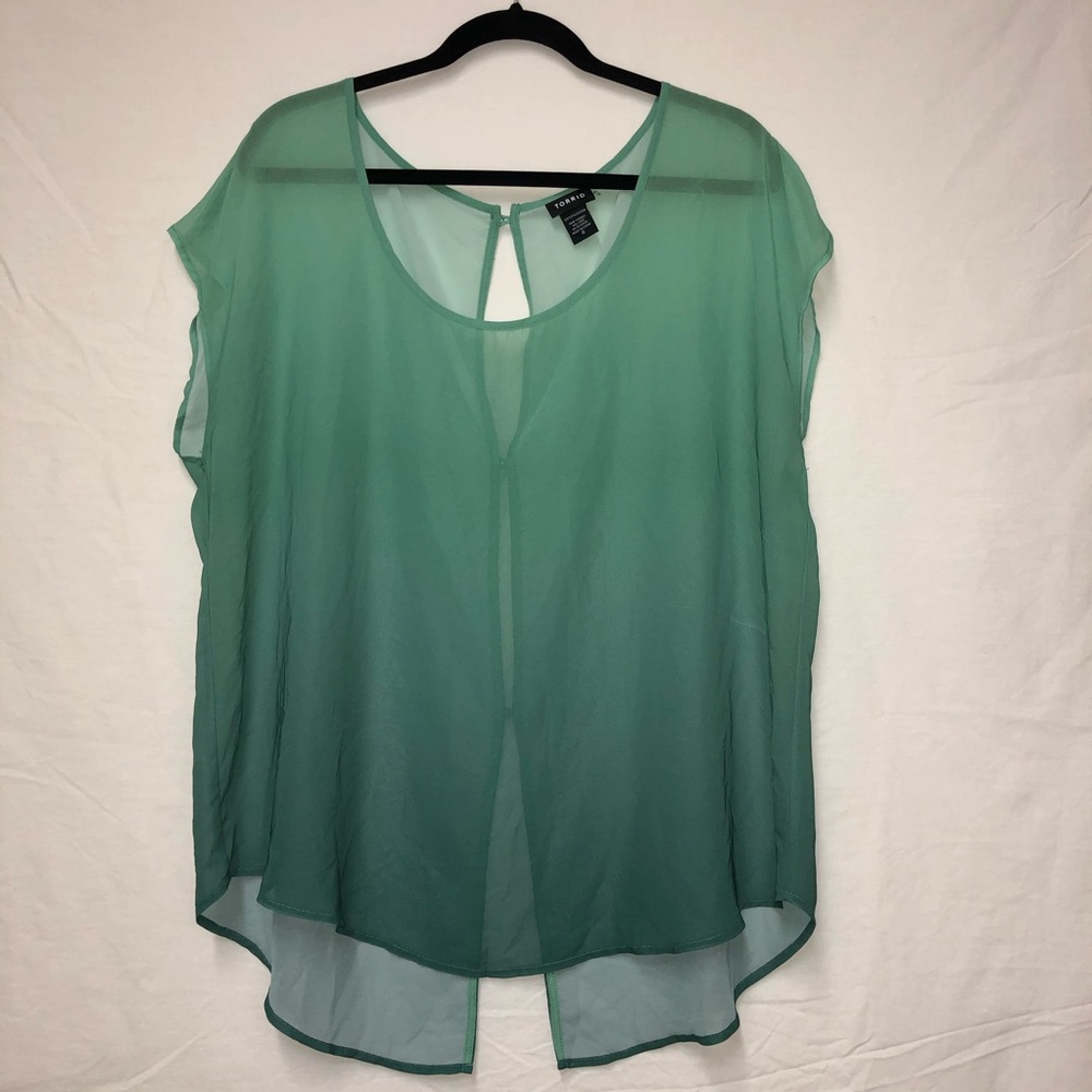 Torrid Green Blouse (size 0)